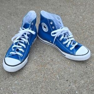 Converse Blue Canvas High-Top Sneakers